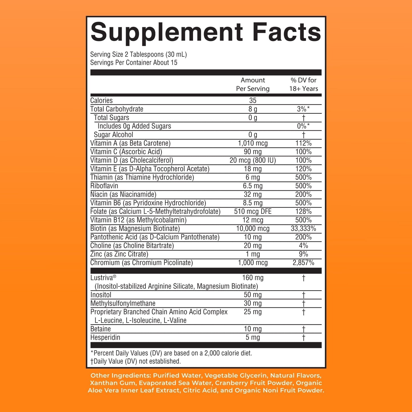 MARYRUTH'S Liquid Multivitamin+Hair Growth | Clinically Tested for Thicker Hair & Facial Wrinkles in Women | Biotin 10000mcg | Lustriva Hair Growth Supplement | Skin Care | Age 18+ | 30 Fl Oz